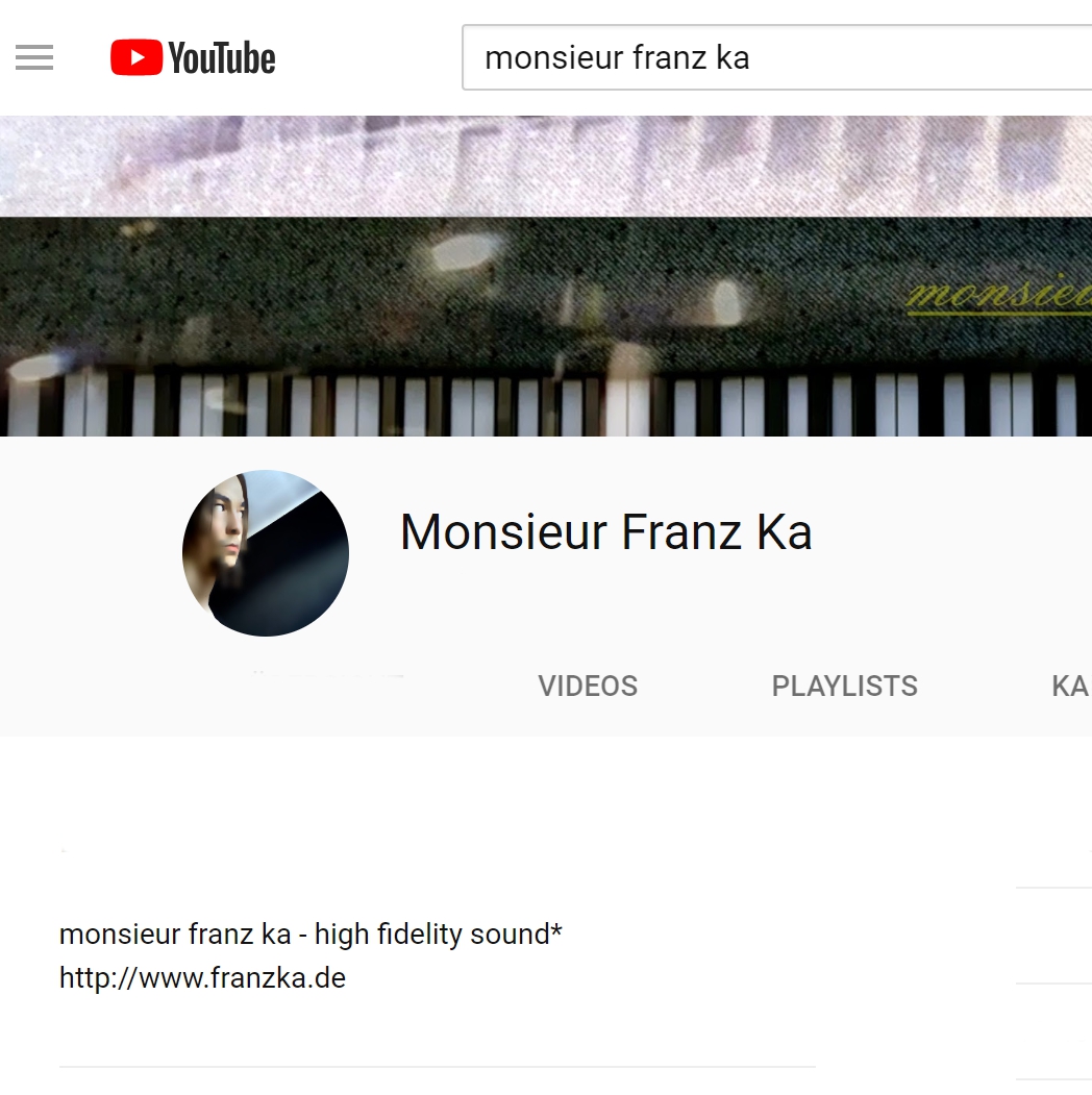 MONSIEUR FRANZ KA aka MFK on Youtube